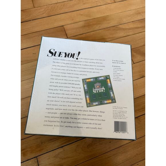 SUE YOU! Board Game The Explosive Game of Law. 1994 New and Sealed! - Picture 5 of 9